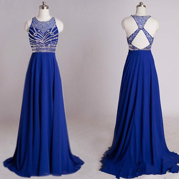 royal blue and pink combination gown